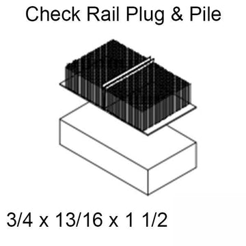 Marvin Single & Double Hung Check Rail Pile Weatherstrip V196 - Beige